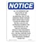 Signmission OSHA Notice, 7" Height, All Co-Payments Are Collected Sign, 7" X 5", Portrait OS-NS-D-57-V-10091 - alternate 1